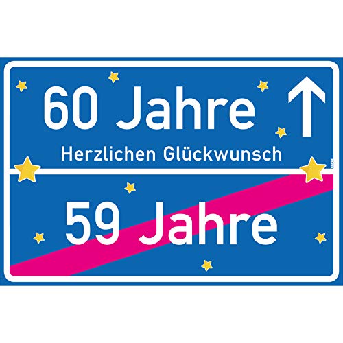 vanva 60 Jahre Herzlichen Glückwunsch Schild - Dekoration Partydeko Geschenk für den 60 Geburtstag Dunkelblau vanva 60 Jahre Herzlichen Glückwunsch Schild - Dekoration Partydeko Geschenk für den 60 Geburtstag Dunkelblau von vanva