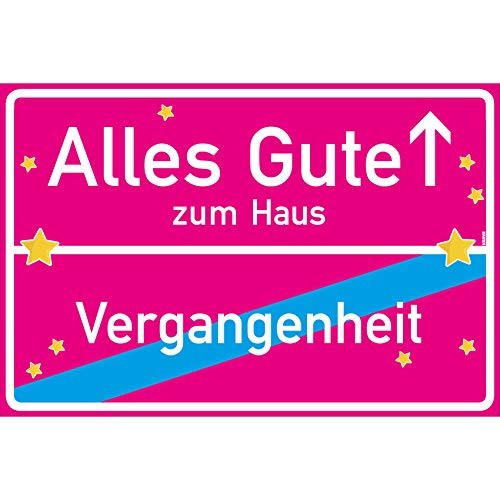vanva Alles Gute zum Haus Ortsschild Einzug Geschenk Schild 30x20 cm Geschenke Einzug Scanner Mit Einzug Pink vanva Alles Gute zum Haus Ortsschild Einzug Geschenk Schild 30x20 cm Geschenke Einzug Scanner Mit Einzug Pink von vanva