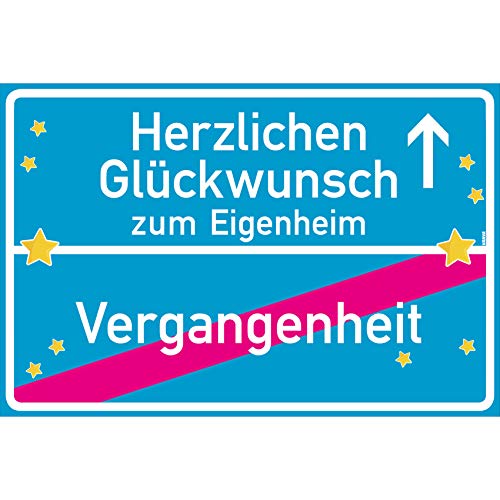 vanva Herzlichen Glückwunsch zum Eigenheim Ortsschild Hauseinweihung Geschenke Schild 30x20 cm Geschenk Hausbau Geschenk Einzug Haus Türkis vanva Herzlichen Glückwunsch zum Eigenheim Ortsschild Hauseinweihung Geschenke Schild 30x20 cm Geschenk Hausbau Geschenk Einzug Haus Türkis von vanva