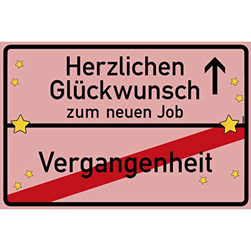vanva Herzlichen Glückwunsch zum neuen Job Ortsschild Viel Erfolg Schild 30x20 cm Karte Abschied Kollegin Neuen Job Rosa vanva Herzlichen Glückwunsch zum neuen Job Ortsschild Viel Erfolg Schild 30x20 cm Karte Abschied Kollegin Neuen Job Rosa von vanva