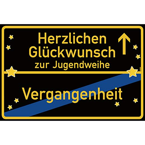 vanva Herzlichen Glückwunsch zur Jugendweihe Ortsschild Jugendweihe Dekoration Schild 30x20 cm Jugendweihe Geschenke Jugendweihe Schwarz vanva Herzlichen Glückwunsch zur Jugendweihe Ortsschild Jugendweihe Dekoration Schild 30x20 cm Jugendweihe Geschenke Jugendweihe Schwarz von vanva