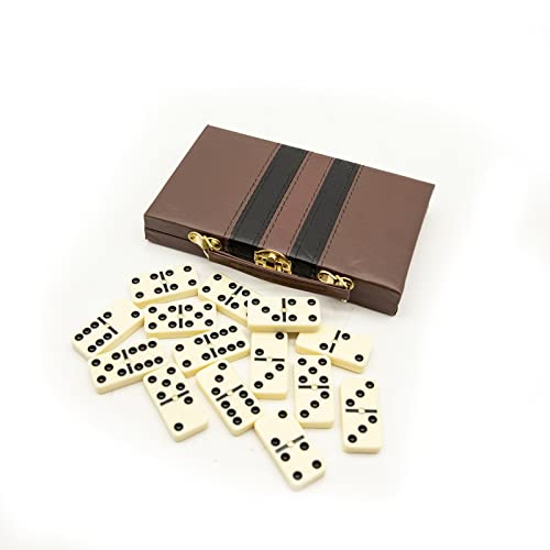 Various Domino Doppel 28 Chips Box Kunstleder Klassisches Tischset für Kinder und Erwachsene Various Domino Doppel 28 Chips Box Kunstleder Klassisches Tischset für Kinder und Erwachsene von various
