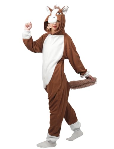 Einteiler für Erwachsene, Pferd, Tier, Cosplay, Hauskleidung, Nachtwäsche, Jumpsuit, Kostüm für Damen und Herren Einteiler für Erwachsene, Pferd, Tier, Cosplay, Hauskleidung, Nachtwäsche, Jumpsuit, Kostüm für Damen und Herren von vavalad