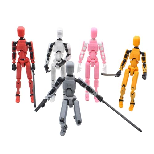 vdha Multi-Gelenk-Beweglicher Roboter 3D-Gedruckte Mannequin Toyslucky PVC-Modell Ganzkörper-Aktivitäts-Roboter Action-Figuren, Einfach zu Verwenden und Langlebig von vdha