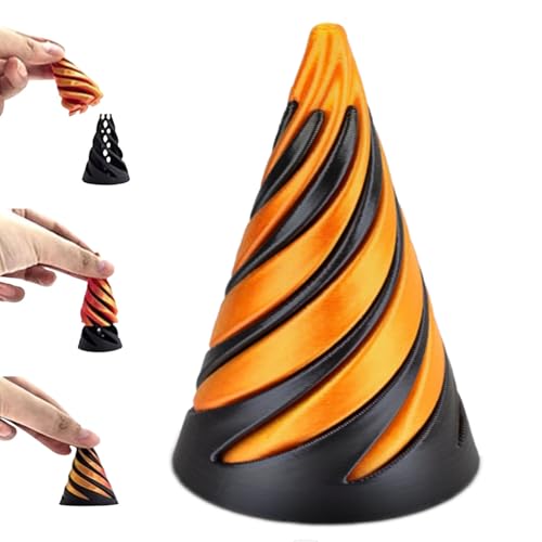 Impossible Cone Fidget Toys, 3D Printed Spiral Cone Toy, Impossible Pyramid Passthrough Sculpture Fidget Toys for Kids and Adults, Desktop Decoration for Home Office Desk Impossible Cone Fidget Toys, 3D Printed Spiral Cone Toy, Impossible Pyramid Passthrough Sculpture Fidget Toys for Kids and Adults, Desktop Decoration for Home Office Desk von vecora