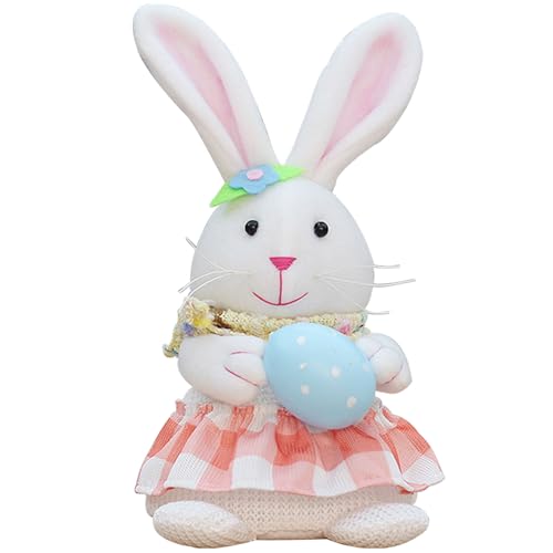 Ostern Leuchtende Hasenpuppe, Ostern Stehender Hase Home Dekoration Kaninchen Statue, Beleuchtung Kaninchen Füllung Tiere Ostern Glow Hase für Ostern Haushalt Desktop Zimmer Home Decor (Ei) von vecora