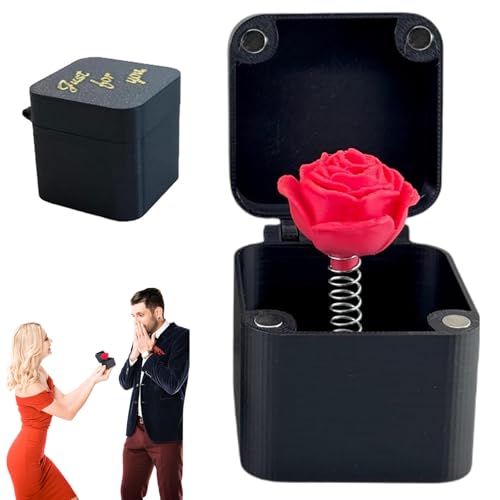 vecora Valentinstagsgeschenke für Sie und Ihn, Rosen-Überraschungs-Geschenk-Box, 3D-bedruckte Überraschungsgeschenkbox, lustige Box, Überraschungsstreich, Pop-Up-Geschenk für Erwachsene (Rosa) von vecora