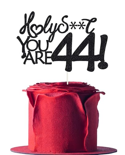 Kuchenaufsatz zum 44. Geburtstag, schwarzer Glitzer, lustiger 44. Kuchenaufsatz für Männer, 44. Kuchenaufsatz für Frauen, 44. Geburtstag, 44. Geburtstag, Kuchenaufsatz Kuchenaufsatz zum 44. Geburtstag, schwarzer Glitzer, lustiger 44. Kuchenaufsatz für Männer, 44. Kuchenaufsatz für Frauen, 44. Geburtstag, 44. Geburtstag, Kuchenaufsatz von veegood