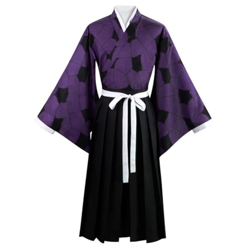 vewoza Anime Cosplay Kostüm Michikatsu/Kokushibou Cosplay Akaza/Kibutsuji Muzan/Yoriichi Cosplay Perücke Kimetsu Uniform Full Set Anzug Outfit Halloween Karneval Party (Kokushibou, XL) von vewoza