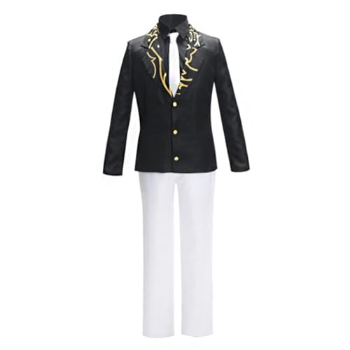 vewoza Anime Cosplay Kostüm Michikatsu/Kokushibou Cosplay Akaza/Kibutsuji Muzan/Yoriichi Cosplay Perücke Kimetsu Uniform Komplettes Set Anzug Outfit Halloween Karneval Party (Kibutsuji Muzan, XL) von vewoza