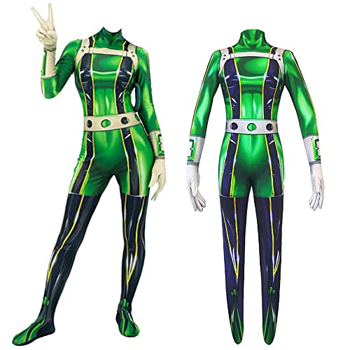 vewoza My Hero Academia Cosplay All·Might Asui Tsuyu Todoroki Shouto Midoriya Izuku Dabi Kostüm Outfit 3D-Druck Schuluniform Sport Cosplay Weihnachten Halloween für Männer Frauen, Asui Tsuyu-Kinder vewoza My Hero Academia Cosplay All·Might Asui Tsuyu Todoroki Shouto Midoriya Izuku Dabi Kostüm Outfit 3D-Druck Schuluniform Sport Cosplay Weihnachten Halloween für Männer Frauen, Asui Tsuyu-Kinder von vewoza