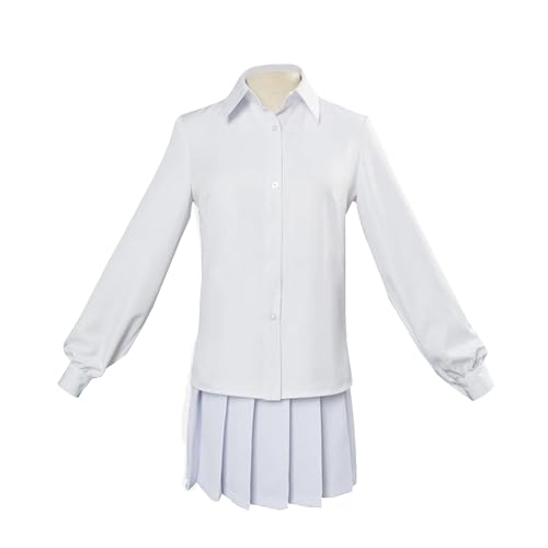 vewoza The Promised Neverland Cosplay Kostüm Uniform Emma Cosplay Kleid Norman Cosplay Kostüme Outfit Perücke Halloween Karneval Kostüm für Herren Damen (Emma, XL) von vewoza