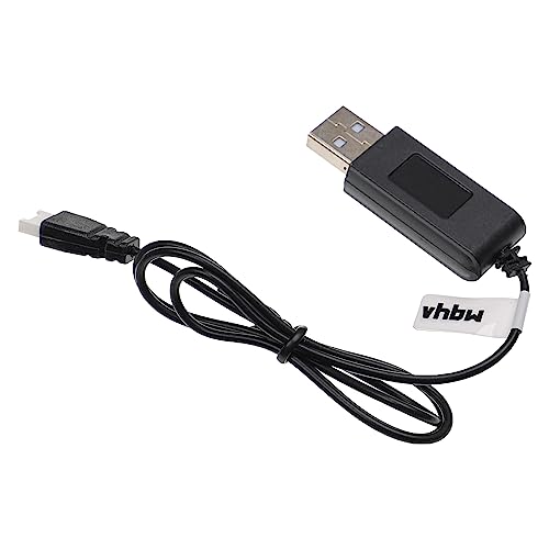 vhbw USB Ladekabel kompatibel mit Carrera CRC X1 (503001), Power Force Black (503099) Drohne, Quadcopter - 60 cm Ersatzkabel von vhbw
