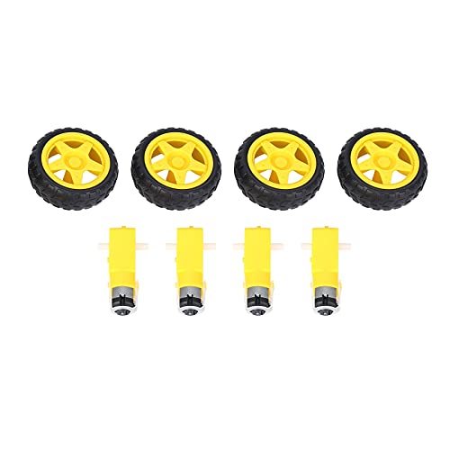 4 Stueck Fuer Intelligentes -Roboter-Plastik-Gummireifen-Rad mit DC 3-6V Getriebemotor 4 Stueck Fuer Intelligentes -Roboter-Plastik-Gummireifen-Rad mit DC 3-6V Getriebemotor von victuals