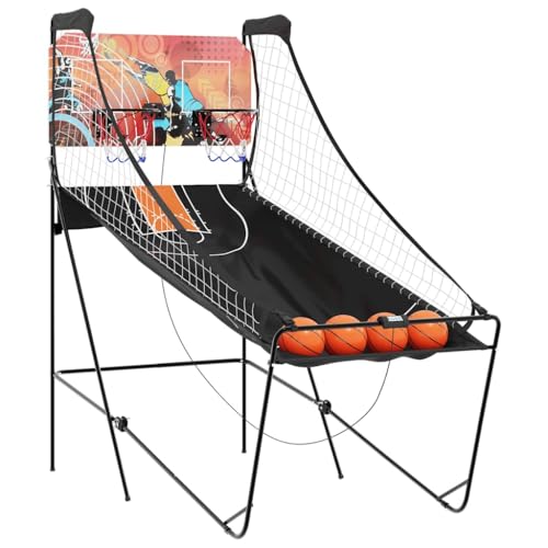 vidaXL Arcade-Basketballspiel mit 4 Bällen für 2 Spieler, Arcade-Basketballautomat, Basketball Schießmaschine, Indoor-Basketballspiel vidaXL Arcade-Basketballspiel mit 4 Bällen für 2 Spieler, Arcade-Basketballautomat, Basketball Schießmaschine, Indoor-Basketballspiel von vidaXL