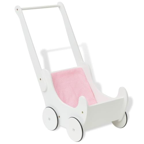 vidaXL Holz Puppenwagen mit Matratze Baby Kinder Lauflernwagen Holzpuppenwagen vidaXL Holz Puppenwagen mit Matratze Baby Kinder Lauflernwagen Holzpuppenwagen von vidaXL