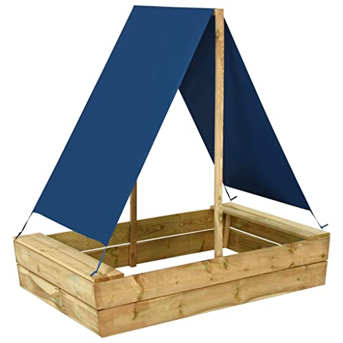 vidaXL Kiefernholz Imprägniert Sandkasten mit Dach Sandbox Sandkiste Spielhaus Holzsandkasten Garten Kinder Holz Spielzeug 80x60x97,5cm vidaXL Kiefernholz Imprägniert Sandkasten mit Dach Sandbox Sandkiste Spielhaus Holzsandkasten Garten Kinder Holz Spielzeug 80x60x97,5cm von vidaXL