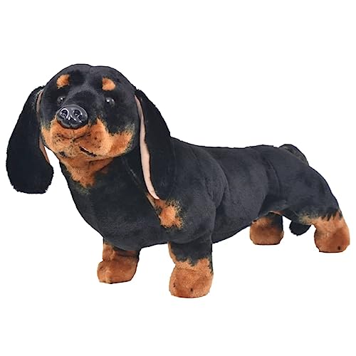 vidaXL Plüschtier Stehend Dackel Plüschspielzeug Stofftier Kuscheltier Plüsch Figur Plüschhund Geschenk für Kinder XXL Schwarz Stahlrahmen vidaXL Plüschtier Stehend Dackel Plüschspielzeug Stofftier Kuscheltier Plüsch Figur Plüschhund Geschenk für Kinder XXL Schwarz Stahlrahmen von vidaXL