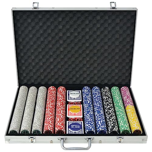 vidaXL Pokerkoffer 1000 Laser Pokerchips Aluminium Koffer Pokerset Poker Set vidaXL Pokerkoffer 1000 Laser Pokerchips Aluminium Koffer Pokerset Poker Set von vidaXL