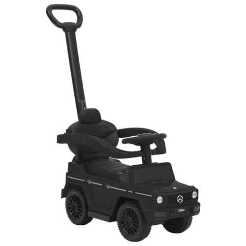 vidaXL Rutschauto mit Autohupe Sicherheitsbügel Fußstütze Motorsound Kinderauto Schiebeauto Rutscher Lauflernhilfe Kinderfahrzeug Schwarz von vidaXL