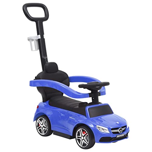 vidaXL Rutschauto mit Musik Fußstütze Sicherheitsbügel Getränkehalter Rutscher Kinderauto Rutschfahrzeug Kinderfahrzeug Baby Kinder Auto Fahrzeug Blau von vidaXL