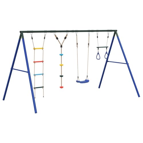 vidaXL Schaukel-Set mit Schaukelsitz Trapez Strickleiter Kletterseil, Schaukel-Set, Gartenschaukel, Outdoor Spielset, Schaukel, Gartenschaukel vidaXL Schaukel-Set mit Schaukelsitz Trapez Strickleiter Kletterseil, Schaukel-Set, Gartenschaukel, Outdoor Spielset, Schaukel, Gartenschaukel von vidaXL