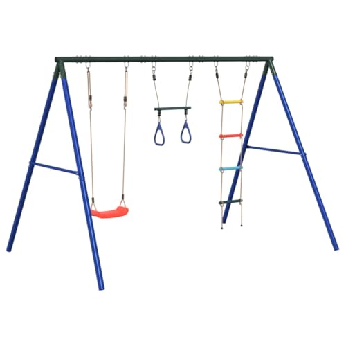 vidaXL Schaukel-Set mit Schaukelsitz Trapez und Strickleiter, Schaukel-Set, Gartenschaukel, Outdoor Spielset, Schaukel, Gartenschaukel vidaXL Schaukel-Set mit Schaukelsitz Trapez und Strickleiter, Schaukel-Set, Gartenschaukel, Outdoor Spielset, Schaukel, Gartenschaukel von vidaXL