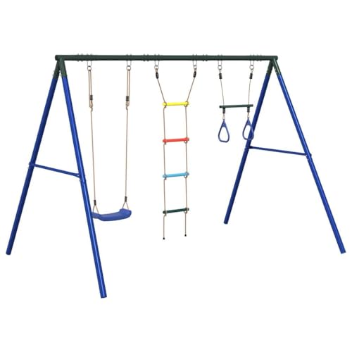 vidaXL Schaukel-Set mit Schaukelsitz Trapez und Strickleiter, Schaukel-Set, Gartenschaukel, Outdoor Spielset, Schaukel, Gartenschaukel vidaXL Schaukel-Set mit Schaukelsitz Trapez und Strickleiter, Schaukel-Set, Gartenschaukel, Outdoor Spielset, Schaukel, Gartenschaukel von vidaXL