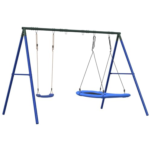 vidaXL Schaukel-Set mit Schaukelsitz und Nestschaukel, Schaukel-Set, Gartenschaukel, Outdoor Spielset, Schaukel, Gartenschaukel, Spielgerät für Kinder von vidaXL