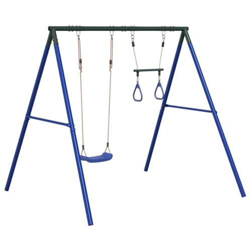 vidaXL Schaukel-Set mit Schaukelsitz und Trapez, Schaukel-Set, Gartenschaukel, Outdoor Spielset, Schaukel, Gartenschaukel, Spielgerät für Kinder von vidaXL
