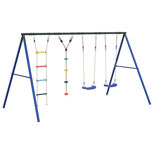 vidaXL Schaukel-Set mit Schaukelsitzen Strickleiter Kletterschaukel, Schaukel-Set, Gartenschaukel, Outdoor Spielset, Schaukel, Gartenschaukel vidaXL Schaukel-Set mit Schaukelsitzen Strickleiter Kletterschaukel, Schaukel-Set, Gartenschaukel, Outdoor Spielset, Schaukel, Gartenschaukel von vidaXL