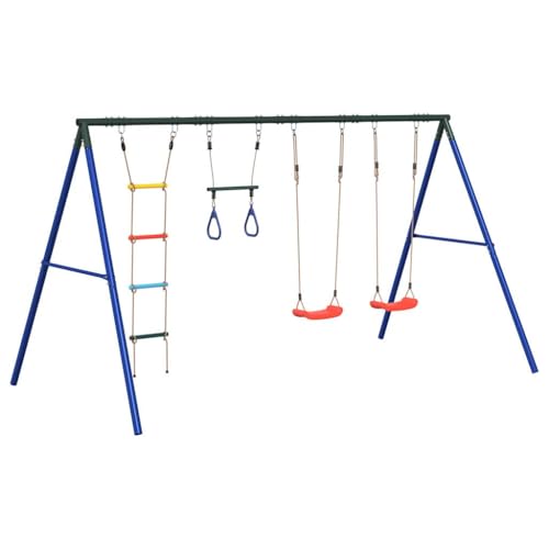 vidaXL Schaukel-Set mit Schaukelsitzen Trapez und Strickleiter, Schaukel-Set, Gartenschaukel, Outdoor Spielset, Schaukel, Gartenschaukel vidaXL Schaukel-Set mit Schaukelsitzen Trapez und Strickleiter, Schaukel-Set, Gartenschaukel, Outdoor Spielset, Schaukel, Gartenschaukel von vidaXL