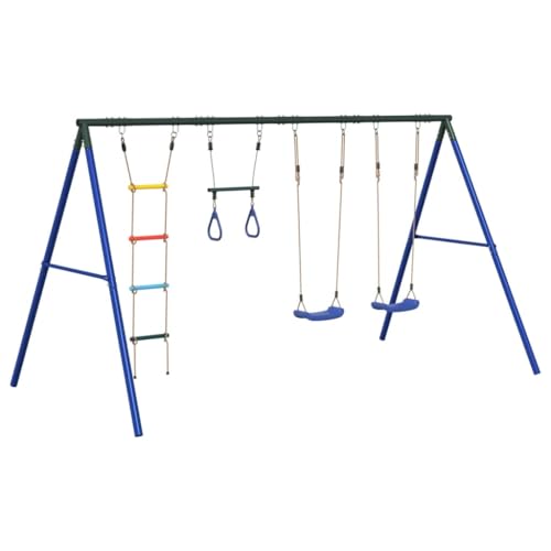 vidaXL Schaukel-Set mit Schaukelsitzen Trapez und Strickleiter, Schaukel-Set, Gartenschaukel, Outdoor Spielset, Schaukel, Gartenschaukel vidaXL Schaukel-Set mit Schaukelsitzen Trapez und Strickleiter, Schaukel-Set, Gartenschaukel, Outdoor Spielset, Schaukel, Gartenschaukel von vidaXL