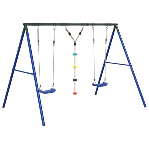 vidaXL Schaukel-Set mit Schaukelsitzen und Kletterschaukel, Schaukel-Set, Gartenschaukel, Outdoor Spielset, Schaukel, Gartenschaukel von vidaXL