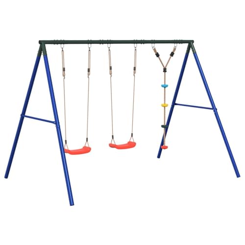 vidaXL Schaukel-Set mit Schaukelsitzen und Kletterschaukel, Schaukel-Set, Gartenschaukel, Outdoor Spielset, Schaukel, Gartenschaukel von vidaXL