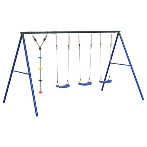 vidaXL Schaukel-Set mit Schaukelsitzen und Kletterschaukel, Schaukel-Set, Gartenschaukel, Outdoor Spielset, Schaukel, Gartenschaukel von vidaXL