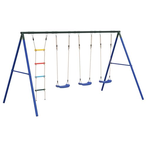 vidaXL Schaukel-Set mit Schaukelsitzen und Strickleiter, Schaukel-Set, Gartenschaukel, Outdoor Spielset, Schaukel, Gartenschaukel vidaXL Schaukel-Set mit Schaukelsitzen und Strickleiter, Schaukel-Set, Gartenschaukel, Outdoor Spielset, Schaukel, Gartenschaukel von vidaXL