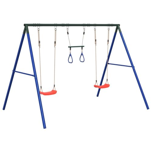 vidaXL Schaukel-Set mit Schaukelsitzen und Trapez, Schaukel-Set, Gartenschaukel, Outdoor Spielset, Schaukel, Gartenschaukel, Spielgerät für Kinder vidaXL Schaukel-Set mit Schaukelsitzen und Trapez, Schaukel-Set, Gartenschaukel, Outdoor Spielset, Schaukel, Gartenschaukel, Spielgerät für Kinder von vidaXL