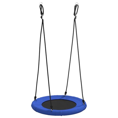 vidaXL großer Blauer Untertassenschaukel für Outdoor Spiel 102 cm langlebig Metall Seil 100 kg Kapazität einstellbare Höhe Kids 5 bis 12 Jahre Hinterhof Garten Spielgeräte mit Seilen rund vidaXL großer Blauer Untertassenschaukel für Outdoor Spiel 102 cm langlebig Metall Seil 100 kg Kapazität einstellbare Höhe Kids 5 bis 12 Jahre Hinterhof Garten Spielgeräte mit Seilen rund von vidaXL