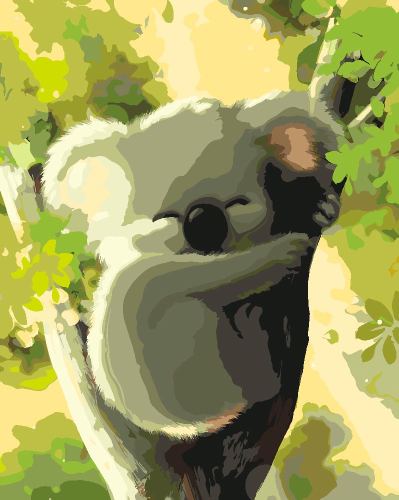 Malen nach Zahlen - Koala - by Vink, ohne Rahmen von vink