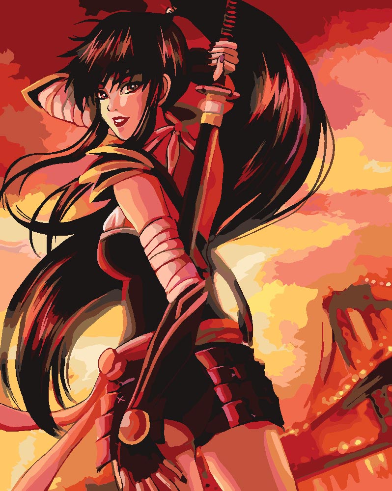 Malen nach Zahlen - Samuraigirl - by Vink, ohne Rahmen Malen nach Zahlen - Samuraigirl - by Vink, ohne Rahmen von vink