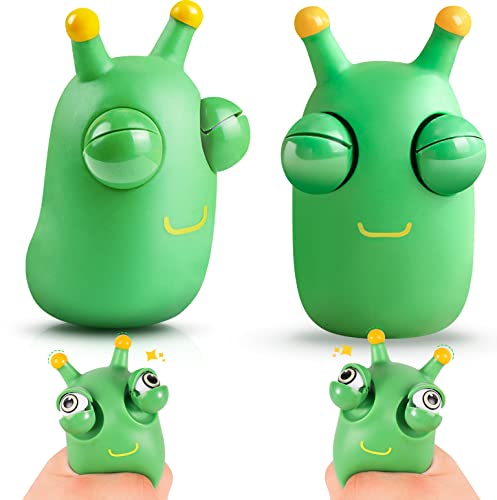 Squeeze Spielzeug 2 Stück, Anti Stress Squishy Spielzeug, Stressball Erwachsene, Popping Auge Insekten Squishy Toy, Grüner Wurm Antistressball Geschenke für Kinder von vita dennis