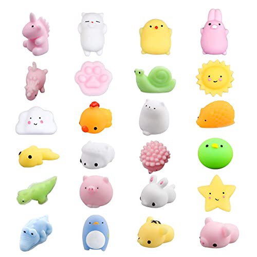 Kawaii Squeeze Toy 24 Stück Mini Squishies Soft Silikon Mochi Squishy Set Anti Stress Fidget Toys Party Geschenke für Kinder und Erwachsene von vita dennis