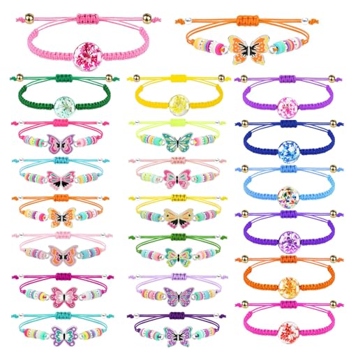 Freundschaftsarmbänder für Mädchen, Schmetterling Freundschaftsarmband, Blumen des Lebens Gewebte Armbänder, Instellbare Geflochten Armband, Bunte Bunte Kinderschmuck Handmade Armband für Frauen Teena Freundschaftsarmbänder für Mädchen, Schmetterling Freundschaftsarmband, Blumen des Lebens Gewebte Armbänder, Instellbare Geflochten Armband, Bunte Bunte Kinderschmuck Handmade Armband für Frauen Teena von vnfsmy