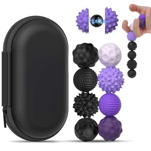 Magnetische Sensorik Bälle, Magnetisches Zappelspielzeug, Anti-Stress Spielzeug aus Silikon, Sensorisches Tastspielzeug, Magnetische Tischspiele, geeignet für Büro, Zuhause und Partys ( Lila+Schwarz ) Magnetische Sensorik Bälle, Magnetisches Zappelspielzeug, Anti-Stress Spielzeug aus Silikon, Sensorisches Tastspielzeug, Magnetische Tischspiele, geeignet für Büro, Zuhause und Partys ( Lila+Schwarz ) von vnfsmy