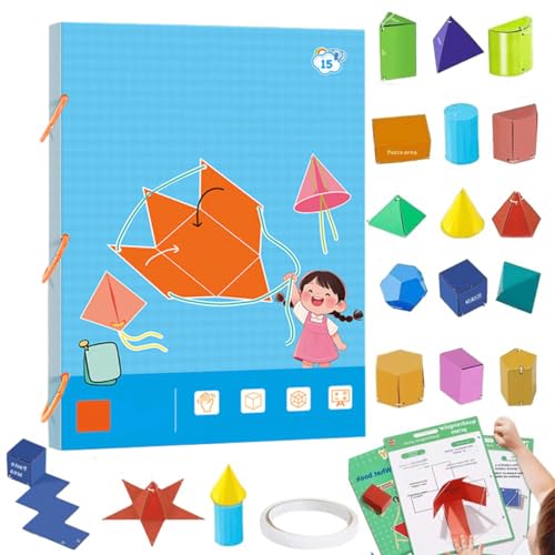 Pull String 3D Geometry Learning Book, Pull String 3D Geometrie Lernbuch, Boutiquefortun 3D Spielzeug mit 9/12/15 Feststoffe, Lehren Volumen & Oberfläche Formeln, Geometrie für Anfänger (15 Modell) Pull String 3D Geometry Learning Book, Pull String 3D Geometrie Lernbuch, Boutiquefortun 3D Spielzeug mit 9/12/15 Feststoffe, Lehren Volumen & Oberfläche Formeln, Geometrie für Anfänger (15 Modell) von vokkrv
