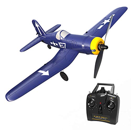 VOLANTEXRC RC Flugzeug F4U Corsair, 2,4 GHz ferngesteuertes Flugzeug mit 2 Batterien, 6 Achsen Gyro Stabilisator, 4CH RC Plane RTF RC Flugzeug für Anfänger, Kinder, Erwachsene von VOLANTEXRC