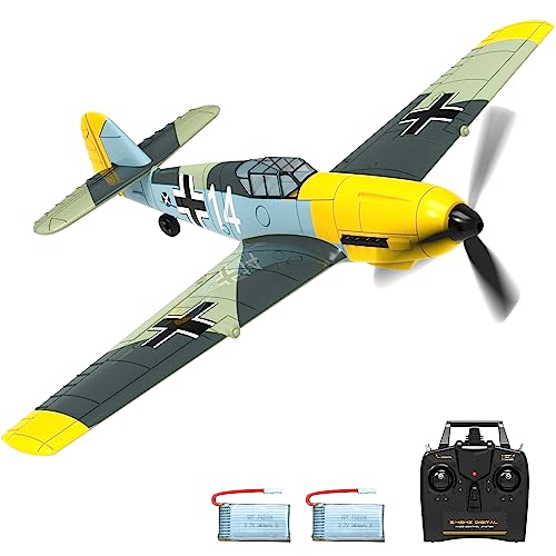 VOLANTEXRC RC Flugzeug Messerschmitt BF-109, 4CH Ferngesteuertes Flugzeug RTF, RC Plane, 6 Achsen Gyro Stabilisator für Anfänger RC Segelflugzeugspielzeug für Anfänger, Kinder, Erwachsene von VOLANTEXRC