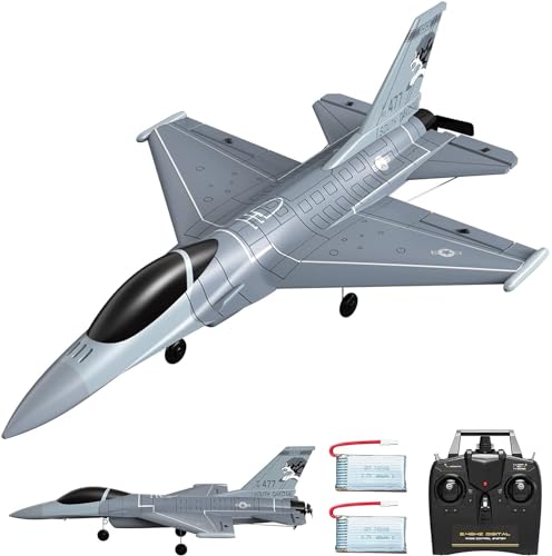 VOLANTEXRC RC Flugzeug F16 Falcon, 2,4 GHz ferngesteuertes Flugzeug RTF mit 2 Batterien und 6 Achsen Gyro Stabilisator, RC Plane 4CH RC Flugzeug für Anfänger, Kinder, Erwachsene von VOLANTEXRC