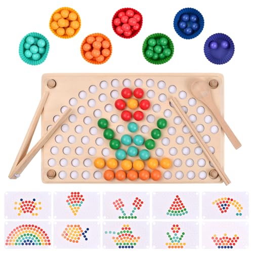 volumoon Rainbow Clip Beads Brettspiel, Montessori Spielzeug, Clip Perlen Puzzle Brettspiele volumoon Rainbow Clip Beads Brettspiel, Montessori Spielzeug, Clip Perlen Puzzle Brettspiele von volumoon
